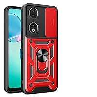 Case for Honor X7B,Honor X7B 4G Case,Military Grade TPU+PC Case,[Built-in Kickstand] Dual-Layer Design Heavy Duty Protection Phone Case for Huawei Honor Play 8T/Honor Play 50 Plus 5G (Red)