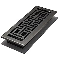 Decor Grates AJH412-GM Oriental Floor Register, 4x12 Inches, Gun Metal , 1-Pack