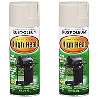 Rust-Oleum 7750830 High Heat Enamel Spray Paint, 12 oz, Almond (Pack of 2)