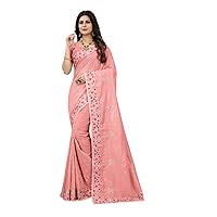 Sequin Styled Body fancy sari indian woman's Organza Resham Zarkan saree blouse 3748