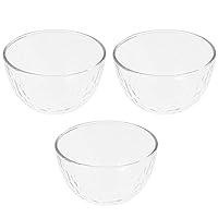 Toyo Sasaki Glass J-51074N Small Bowl, Clear, Approx. φ3.7 x 2.2 inches (9.4 x 5.5 cm), Life Vessel, Bean Pot, Dishwasher Safe, Made in Japan, Pack of 3