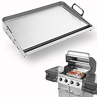 Griddle for Gas Grill, Flat Top Grill with Removable Grease Tray, 24