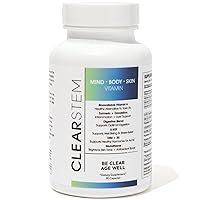 CLEARstem - MINDBODYSKIN Hormonal Acne Supplement (5-HTP) - Natural DIM Supplement - Skin Care Vitamins - Hormone Balance, Antioxidants - Vegan, Gluten Free, Cruelty Free - 30 Servings, 90 Capsules
