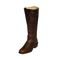 Men's Leather Casual Fashion Cowboy Boots Broad Square Toe, 1