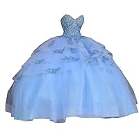 Sweetheart Crystal Rhinestones Princess Tulle Prom Formal Dresses Evening Gowns 2024 Lace