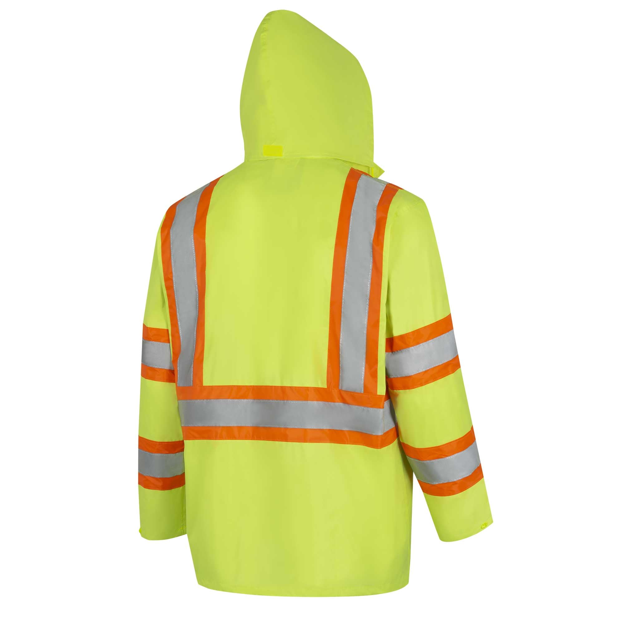 Pioneer High Visibility, Lightweight, Waterproof Safety Rain Suit, Reflective Tape, Polyester PVC, Yellow/Green, Unisex, XL, V1080160U-XL