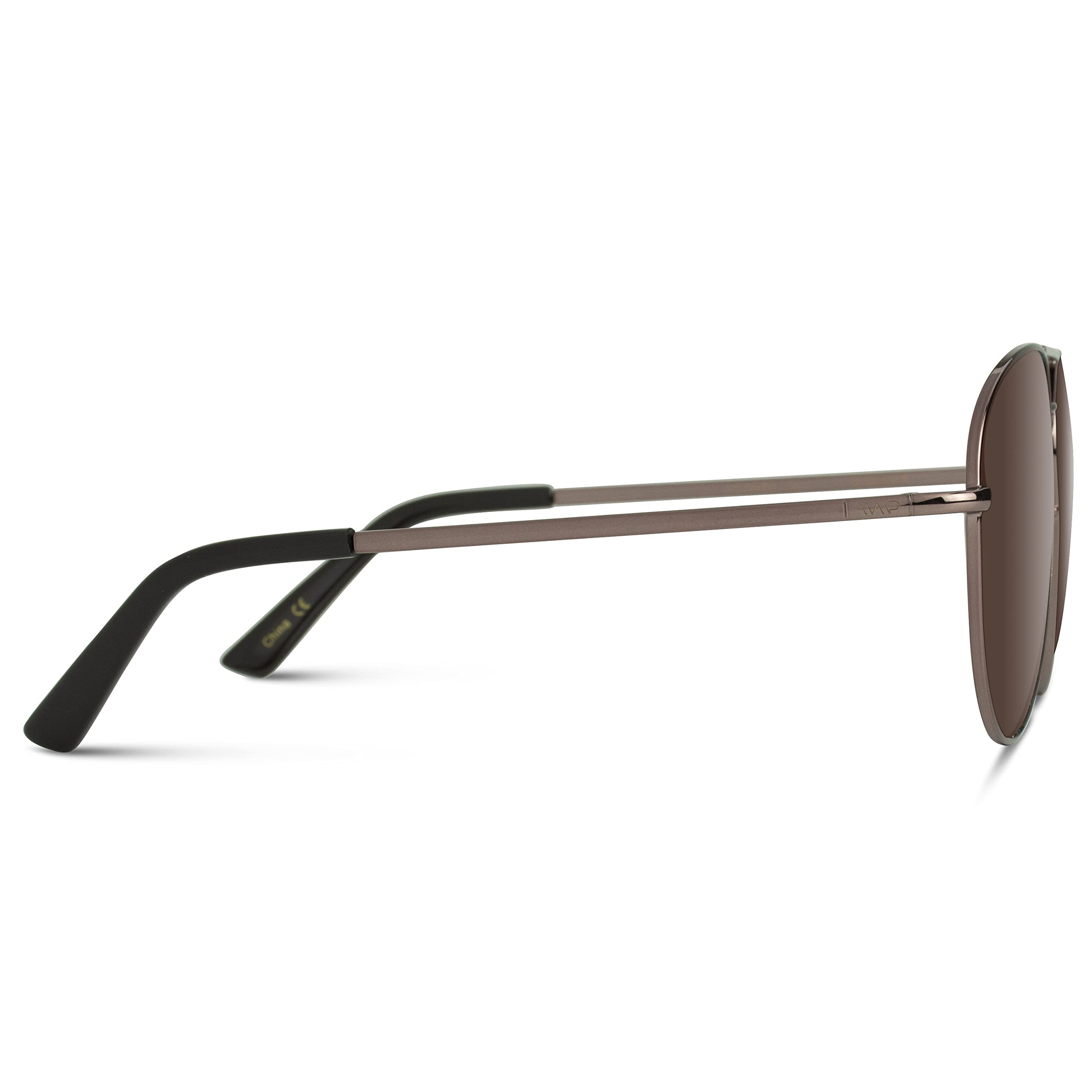 Mua Wearme Pro Classic Full Black Polarized Lens Metal Frame Men Aviator Style Sunglasses Trên
