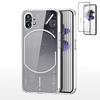 Transparent Nothing Phone 1 Case Clear Protective Case Cover for Nothing Phone 1 Shockproof Case with TPU Soft Bumper for 1+ Nothing Phone Crystal Clear Case (Case with Screen Protector)