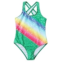 Girls Swim Suits Size 10/12 Rainbow Conjoined Girls Floral Print Crisscross Summer Cute Toddler Bathing Suit Girl