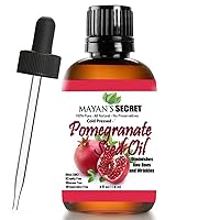 Pomegranate Seed Oil for Skin Repair -Large 4oz Glass Bottle Cold Pressed and Pure Rejuvenating Oil for Skin, Hair and Nails