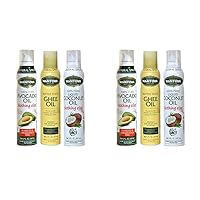 Mantova Keto Spray Oil Set (Avocado, Ghee, Coconut MCT Oil), Pack of 6