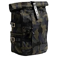 Rally Pack - Waxed Canvas, Roll Top Backpack (Camo)