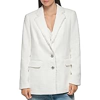 Karl Lagerfeld Paris Women's Everyday Suiting Long Sleeve Tweed Jacket
