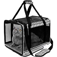 EXPAWLORER Large Cat Carrier for 2 Cats, Soft-Sided Pet Carrier for Cat,Top Load Cat Carriers for Medium Cats Under 25,Airline Approved Pet Travel Bag Fit 2 Kitties Small Dogs
