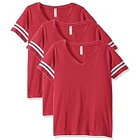 AquaGuard Women's Plus Size Curvy Football Premium Jersey T-Shirt-3 Pack