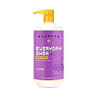 EveryDay Shea Body Lotion - Normal to Very Dry Skin, Moisturizing Support for Hydrated, Soft, and Supple Skin with Shea Butter and Lemongrass, Fair Trade, Lavender, 32 Fl Oz