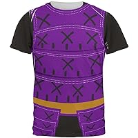 Halloween Samurai Costume All Over Mens T Shirt Purple 2XL