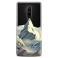 TPU Case Compatible for OnePlus 10T 9 Pro 8T 7T 6T N10 200 5G 5T 7 Pro Nord 2 Iceland Mountains Flexible Silicone Winter Print Design Cool Slim fit Soft Cute Snow Clear Woman Nature Climber