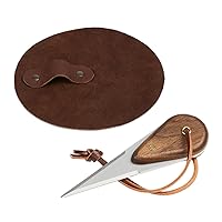 Outset Oyster Shucking Set, Includes Oyster Knife and Leather Hand Guard