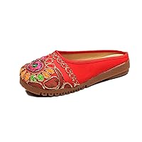 Women and Lades' Embroidery Flats Sandals Slippers