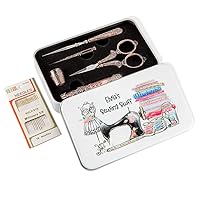 Custom Name Travel Sewing Kit with Embroidery Scissors Thread Needles Thimble Awls Stitch in Personalized Sewing Box Sewing Gift Sewing Notions Vintage Sewing Set Craft Sewing Supplies