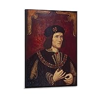 Vintage Art, Character Portrait Canvas Print Decorative Art, King Richard III Canvas Painting Poster Canvas Painting Wall Art Poster for Bedroom Living Room Decor 08x12inch(20x30cm) Frame-style
