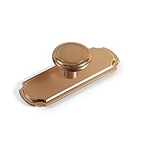 Goo-Ki Champagne Bronze Cabinet Knobs with Backplate,Casual Luxury Solid Zinc Cabinet Handles for Drawer,Cupboard, Wardrobe,6 Pack