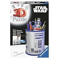 Ravensburger - 3D Puzzle Pencil Pot - Star Wars - Ages 6+ - 54 numbered pieces to assemble without glue - Accessories included - Height 9.5 cm - 11554