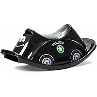 Dantoy Single 71cm Rocker and Seesaw for Indoor and Outdoor Use, Made in Denmark – Black Police Car