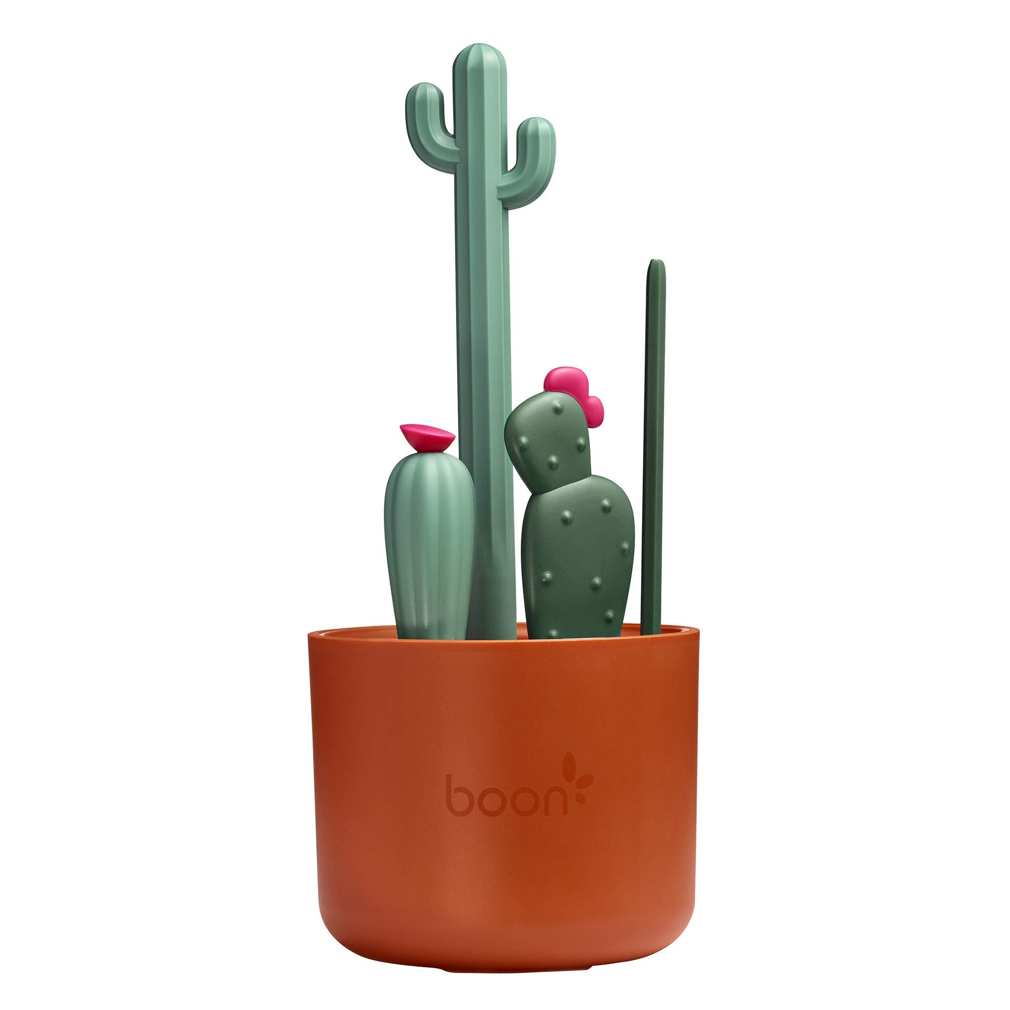 Boon Cacti Bottle Cleaning Brush Set, Terracotta , 4 Piece Set