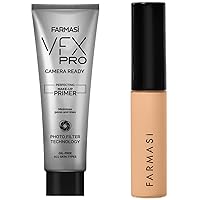 Farmasi Duo: Farmasi VFX PRO Camera Ready Primer & Farmasi Full Coverage Concealer Liquid (04 - Porcelain)