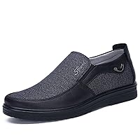 Men's Slip on Loafers,Arch Support Boat Shoes,Canvas Leisure Vintage Flat Walking Shoes，Comfort Driving Shoes