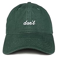Trendy Apparel Shop Don't Embroidered Brushed Cotton Adjustable Cap Dad Hat