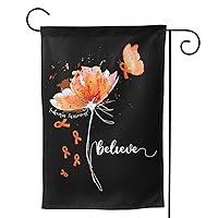 Leukemia Cancer Awareness Garden Flag Double-Sided Printing Decorative Yard Banner Holiday Party Outdoor Decoration Home Decor Sign Farmhouse 12.5
