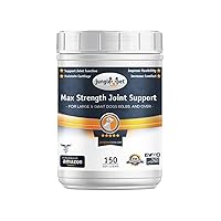 Jungle Pet Max Strength Dog Hip and Joint Supplement for Dogs - Dog Glucosamine for Dogs Joint Support - Palatable Glucosamine Chondroitin for Dogs with Omega 3s - Large Breed Dogs - 150 ct
