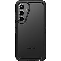 OtterBox Samsung Galaxy S24+ Defender Series XT Clear Case - DARK SIDE (Clear/Black), screenless, rugged, lanyard attachment