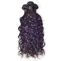 8A Grade Unprocessed Malaysian Virgin Hair Natural Wave 100% Human Hair Weave 3 Bundles 16 18 20 Inches Natural Black Color Pack of 3