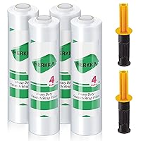 Stretch Film, HERKKA Stretch Wrap with Handles Industrial Strength, Moving Wrapping Plastic Roll, Shrink Wrap for Pallet Wrap, 15