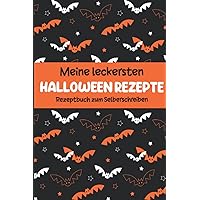 Rezeptbuch zum Selberschreiben | Halloween: Meine leckersten Halloween Rezepte | DIY Kochbuch, Backbuch zum selbst machen | mit Inhaltsverzeichnis | ... | Design: Fledermaus Schwarm (German Edition)