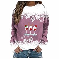 Christmas Sweatshirts For Women Long Sleeve Snowman Pullover Tops Casual Festival Outfits Crewneck Teen Clothes