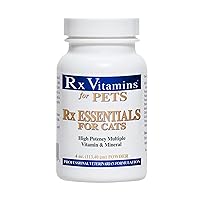 Rx Vitamins Essentials for Cats - Vitamin & Mineral Multivitamin Supplement - Add to Wet or Dry Cat Food - Powder 4 oz