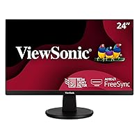 ViewSonic VA2447-MH 24 Inch Full HD 1080p Monitor with Ultra-Thin Bezel, AMD FreeSync, 100Hz, Eye Care, and HDMI, VGA Inputs for Home and Office(Renewed)