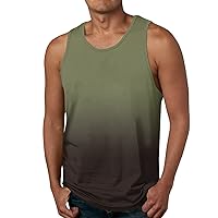 Mens Summer Fashion Sleeveless T Shirt Casual Beach Shirts Digital 3D Printed Round Neck Tank Tops