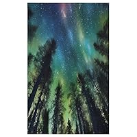 Starry Sky Forest Galaxy Kitchen Towels and Dishcloths Sets of 4 Summer Cocina Decorative Hand Towel Absorbent Dish Rags for Washing Dishes Drying Washcloths for Home Bar & Tea