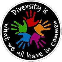 Diversity is What We All Have in Common - Small Bumper Sticker or Laptop Decal (3.5