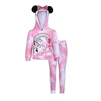 Disney Minnie Mouse Girls Hoodie and Jogger Pants Set for Toddler and Little Kids - Pink