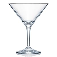 Strahl Unbreakable Acrylic Martini Glasses, Design Shatterproof Polycarbonate Clear Cocktail Alcohol, Home Bar Pub and Restaurants Barware Outdoor Use Plastic Glassware, 12 Oz, 401503, Set of 12