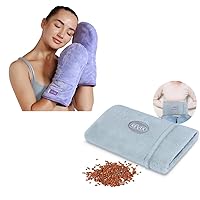 REVIX Microwavable Heating Mittens for Hand and Fingers to Relieve Arthritis Pain 1 Pair, and Microwavable Heating Hand Muff, Moist Heated Hand Warmer Pouch with Washable Cover