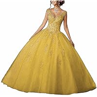 Women Long Prom Dress Ball Gown Quinceanera Dresses Sweet 16 Formal Party Dress