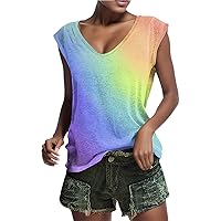 XJYIOEWT Y2K Tops Fairy Grunge Women Cap Sleeve Summer Casual Tops V Neck Solid Color Casual Shirts Loose Fit Blouse Lo
